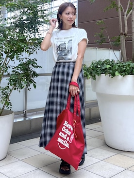 「アイテム（キーホルダー）」を使った、wanchanさん（レディース・160cm）の夏コーディネート