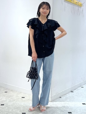 「マムジーンズ」｜wanchanさん（レディース・160cm）の夏コーディネート