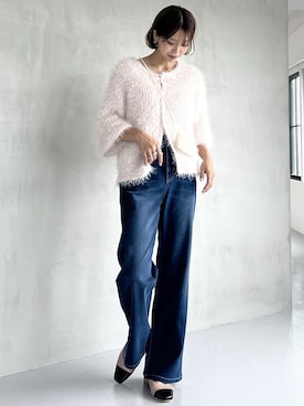 「フェザー」｜「アイテム（パンプス）」を使った、wanchanさん（レディース・160cm）の秋コーディネート