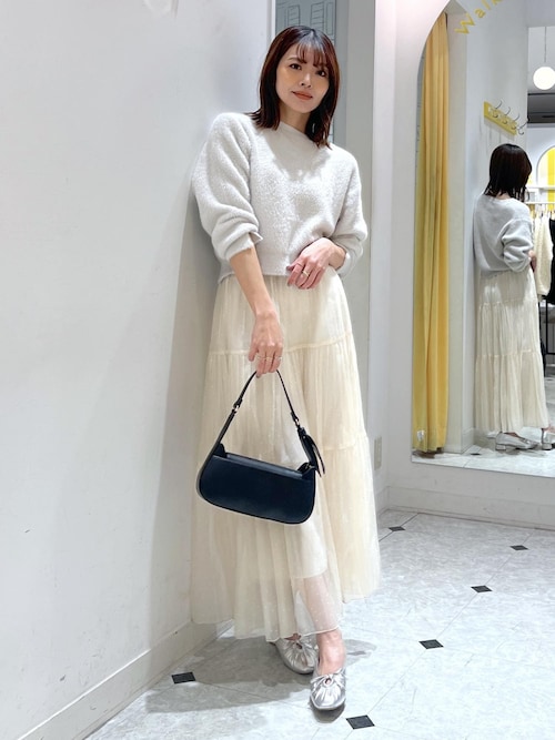 セール】fluffy knitフラッフィーニット/ふわふわMIXフェザーニット