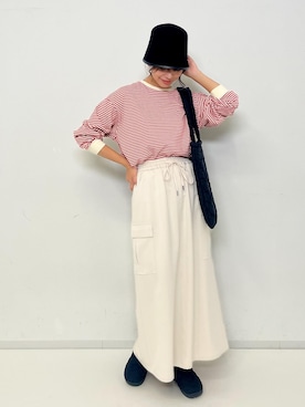 「カーゴスカート」｜「アイテム（スリッポン）」を使った、wanchanさん（レディース・160cm）の秋コーディネート