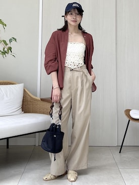 「ROPE' PICNIC（ロペピクニック）のアイテム」を使った、wanchanさん（レディース・160cm）の春コーディネート