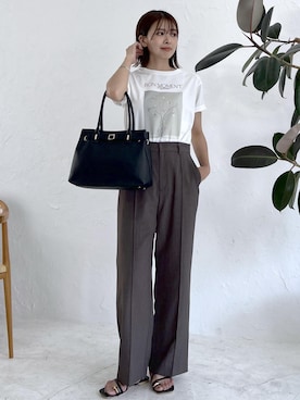 「フラット」｜wanchanさん（レディース・160cm）の夏コーディネート