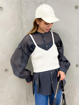 「ラウンドバッグ」｜wanchanさん（レディース・160cm）の春コーディネート