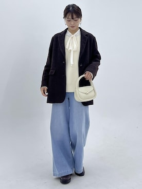「アイテム（テーラードジャケット）」を使った、wanchanさん（レディース・160cm）の冬コーディネート
