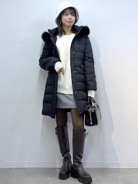 「JUN&ROPE'（ジュンアンドロペ）のアイテム」を使った、wanchanさん（レディース・160cm）の冬コーディネート
