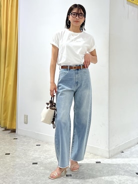 「キャメル」｜「アイテム（サンダル）」を使った、wanchanさん（レディース・160cm）の夏コーディネート