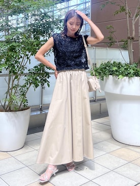 「アイテム（ボストンバッグ）」を使った、wanchanさん（レディース・160cm）の夏コーディネート