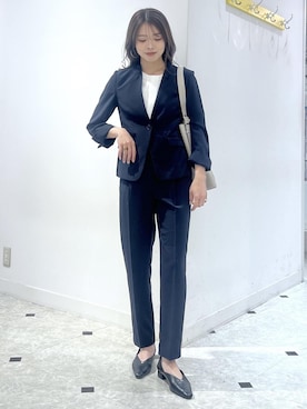 ROPE' PICNICのノーカラージャケットを使った人気ファッション