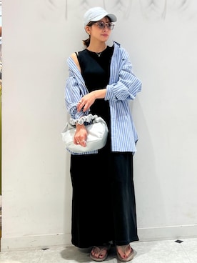 「イエベ」｜「アイテム（キャップ）」を使った、wanchanさん（レディース・160cm）の夏コーディネート