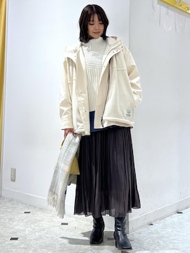 「ROPE' PICNIC（ロペピクニック）のアイテム（マウンテンパーカー）」を使った、wanchanさん（レディース・160cm）の秋コーディネート
