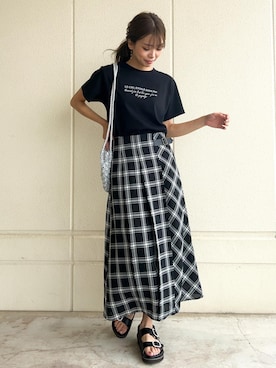 「夏だ！Tシャツを着よう！」｜wanchanさん（レディース・160cm）の夏コーディネート