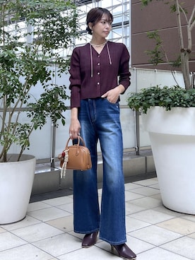 「アイテム（キーホルダー）」を使った、wanchanさん（レディース・160cm）の秋コーディネート