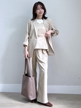 「通勤スタイル」｜wanchanさん（レディース・160cm）の春コーディネート