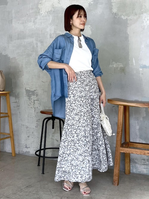 emur/エミュール】マーガレット柄ナロースカート（スカート）｜ROPE