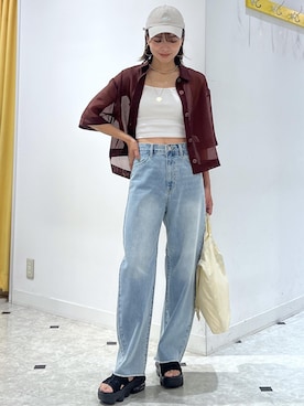 「POLO BCS（ポロ ビーシーエス）のアイテム」を使った、wanchanさん（レディース・160cm）の夏コーディネート