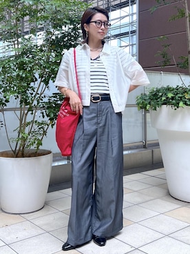 「アイテム（レインシューズ）」を使った、wanchanさん（レディース・160cm）の夏コーディネート