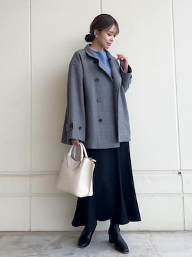 「ROPE' PICNIC（ロペピクニック）のアイテム（ステンカラーコート）」を使った、wanchanさん（レディース・160cm）の秋コーディネート