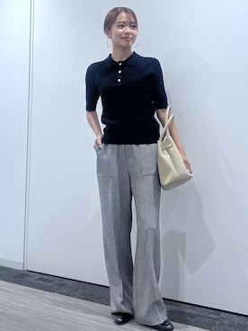 「アイテム（ポロシャツ）」を使った、wanchanさん（レディース・160cm）の秋コーディネート