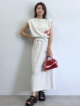 「ママコーデ」｜「アイテム（財布/小物）」を使った、wanchanさん（レディース・160cm）の夏コーディネート