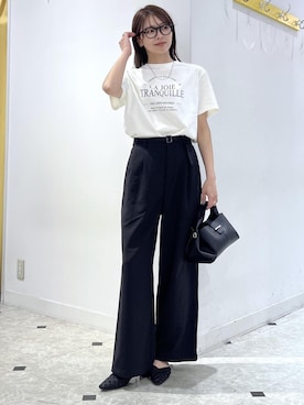 「VIS（ビス）のアイテム（バッグ）」を使った、wanchanさん（レディース・160cm）の夏コーディネート