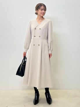 「トレンチ」｜「アイテム（ワンピース/ドレス）」を使った、wanchanさん（レディース・160cm）の秋コーディネート