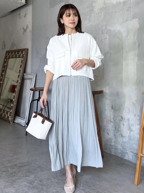 幾何柄ジャガードショート丈ブルゾン（ブルゾン）｜ROPE' PICNIC（ロペ