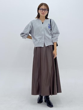 「レザースカート」｜wanchanさん（レディース・160cm）の夏コーディネート