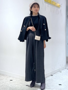 「ダブルボタン」｜wanchanさん（レディース・160cm）の秋コーディネート