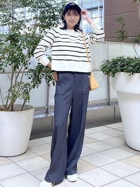 「アイテム（帽子、ブルー系）」を使った、wanchanさん（レディース・160cm）の冬コーディネート