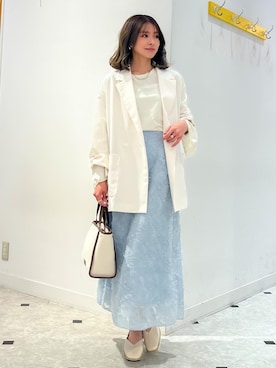 「バブーシュ」｜「アイテム（ジャケット/アウター）」を使った、wanchanさん（レディース・160cm）の春コーディネート