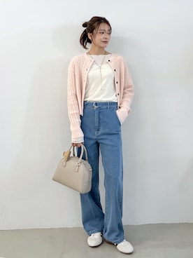 「ROPE' PICNIC（ロペピクニック）のアイテム（カーディガン/ボレロ）」を使った、wanchanさん（レディース・160cm）の秋コーディネート