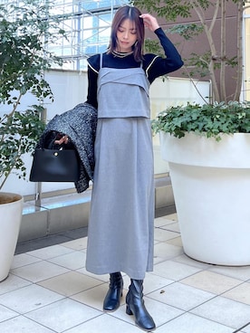 「Legato Largo（レガートラルゴ）のアイテム」を使った、wanchanさん（レディース・160cm）の冬コーディネート