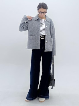 「ニットカーディガン」｜wanchanさん（レディース・160cm）の夏コーディネート