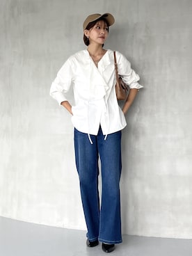 「授業参観日コーデ」｜「アイテム（帽子）」を使った、wanchanさん（レディース・160cm）の秋コーディネート
