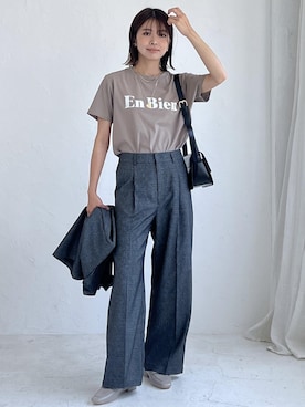 「アイテム（パンプス、ベージュ系）」を使った、wanchanさん（レディース・160cm）の夏コーディネート