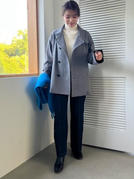 「ROPE' PICNIC（ロペピクニック）のアイテム（ステンカラーコート）」を使った、wanchanさん（レディース・160cm）の秋コーディネート