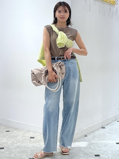 洗濯機OK】LEVITAゼロスリーブサマーニットプルオーバー（ニット