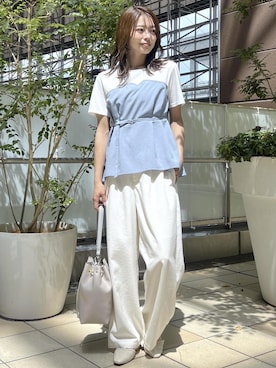 「オフィスカジュアル」｜wanchanさん（レディース・160cm）の夏コーディネート