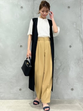 「160cm」｜「アイテム（ジャンパースカート）」を使った、wanchanさん（レディース・160cm）の春コーディネート