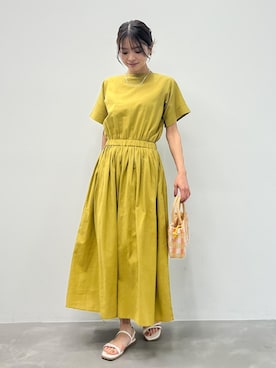 「Casselini（キャセリーニ）のアイテム（かごバッグ）」を使った、wanchanさん（レディース・160cm）の春コーディネート
