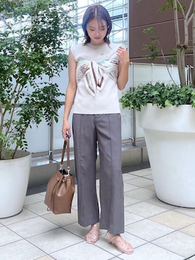 「ROPE' PICNIC（ロペピクニック）のアイテム（バンダナ/スカーフ）」を使った、wanchanさん（レディース・160cm）の夏コーディネート