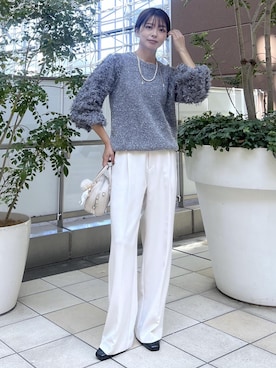 「アイテム（キーホルダー、ホワイト系）」を使った、wanchanさん（レディース・160cm）の冬コーディネート