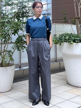 「アイテム（ポロシャツ）」を使った、wanchanさん（レディース・160cm）の秋コーディネート