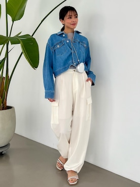 「シルバー」｜「アイテム（デニムジャケット）」を使った、wanchanさん（レディース・160cm）の春コーディネート