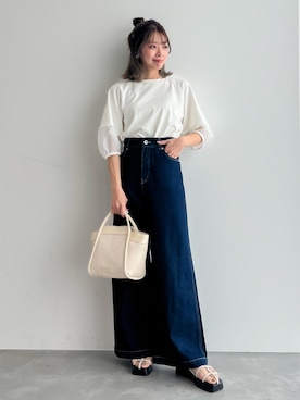 「厚底」｜「アイテム（財布/小物）」を使った、wanchanさん（レディース・160cm）の春コーディネート