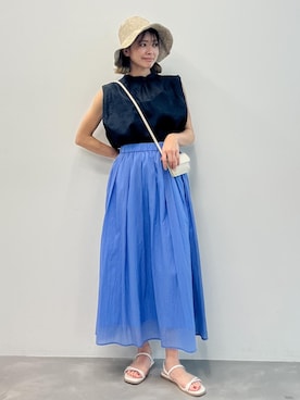「麦わら帽」｜wanchanさん（レディース・160cm）の春コーディネート