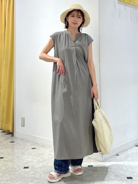「スポサン」｜「アイテム（帽子）」を使った、wanchanさん（レディース・160cm）の夏コーディネート
