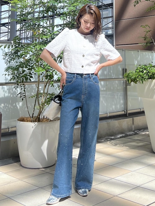 セール】リボンギャザーミドルヒールパンプス（パンプス）｜ROPE