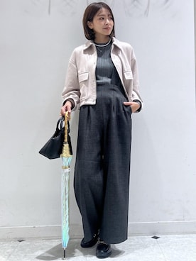 「長袖」｜「アイテム（ブルゾン）」を使った、wanchanさん（レディース・160cm）の秋コーディネート